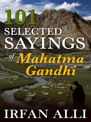 cover image of 101 Selected Sayings of Mahatma Gandhi